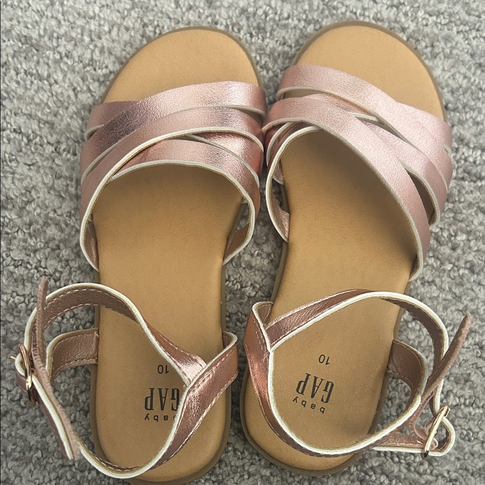 GAP Baby Metallic Pink Sandals